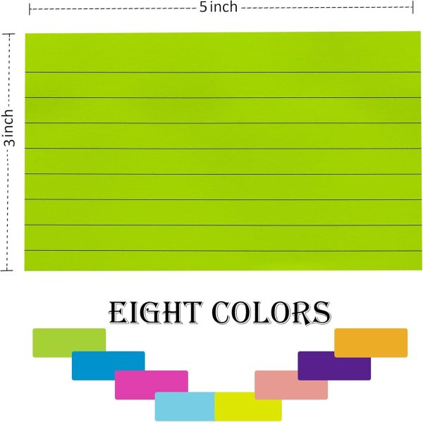 8 Blocs-Notes autocollantes doublées 4x4 avec lignes Blocs-Notes auto-adhésifs 8