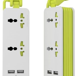 Outlet Travel Power Strip Surge Protector with 4 Smart USB Charging Ports (Total 5V 4.2A Output) and 5ft Cord,Multi-Port USB Wall Charger Desktop Hub Portable Travel Charger Charging Station