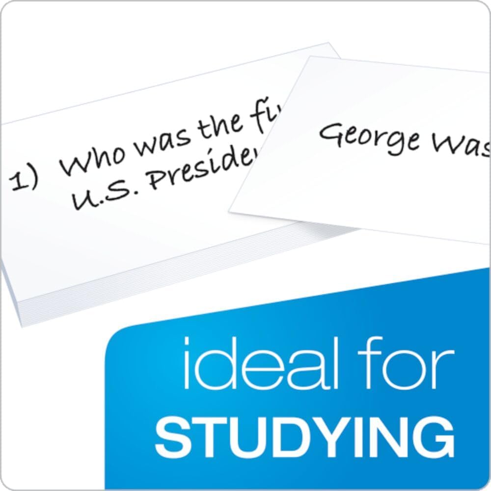Oxford Blank Index Cards, 4" x 6", White, 100/Pack - Image 5